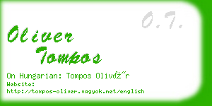 oliver tompos business card